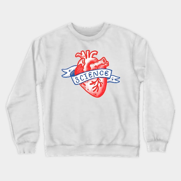 Science Heart. I love science. Crewneck Sweatshirt by labstud